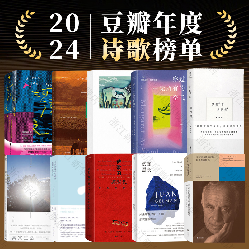 豆瓣2024年度图书 诗歌榜单任选 诗歌的坏时代:布莱希特诗选 变得厉害/梦蝶66首/真实生活/河流之上:诗全集/穿过一无所有的空气
