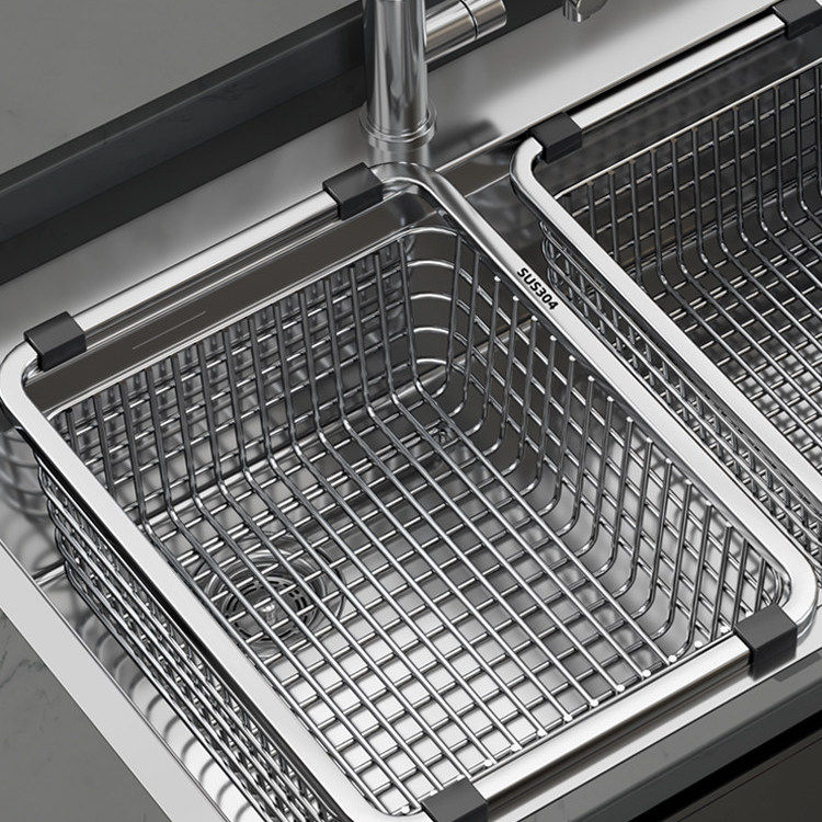 加厚304不锈钢碗盘沥水架厨房置物架水槽放碗筷沥水篮碗碟收纳架