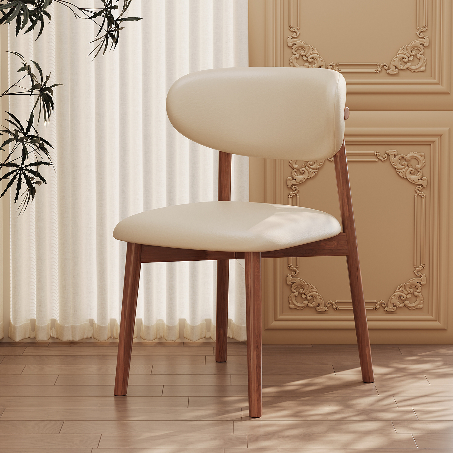 中古椅子餐椅餐桌椅家用靠背椅凳子新款彷实木轻奢高级饭厅茶桌椅