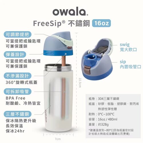 适用Owala16/19/24/32OZ保温杯替换升级TRITAN材质加长耐高温吸管