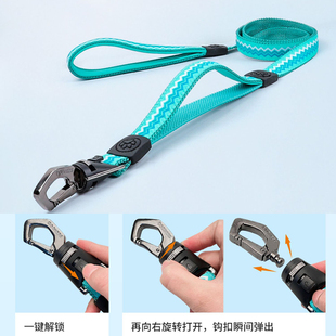 多尼斯狗狗牵引绳圈中型犬拉布拉多金毛遛狗绳快拆绳子小型犬P链