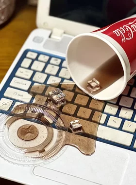 打翻的可乐咖啡奶茶手机支架恶搞整人整蛊玩具恶作剧杯子占座神器