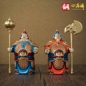 入户玄关铜装 铜工艺品 饰品开业乔迁礼品 哼哈二将 门神铜摆件