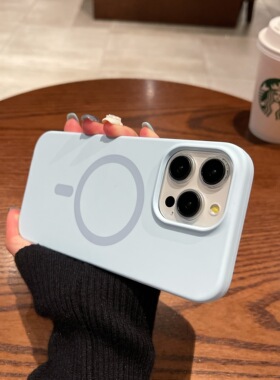 Magsafe磁吸适用苹果15Promax手机壳iPhone16液态硅胶14Promax新款简约13/12全包大孔15情侣男女12pro防摔