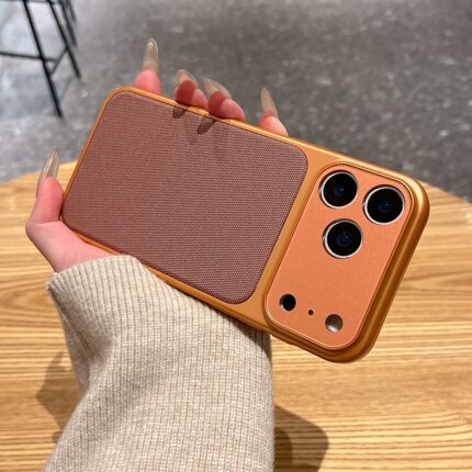 适用苹果17Promax手机壳iPhone16Promax新款高级感15Pro织物纹理14Pro防滑手感13Pro情侣男女12防摔保护套硬