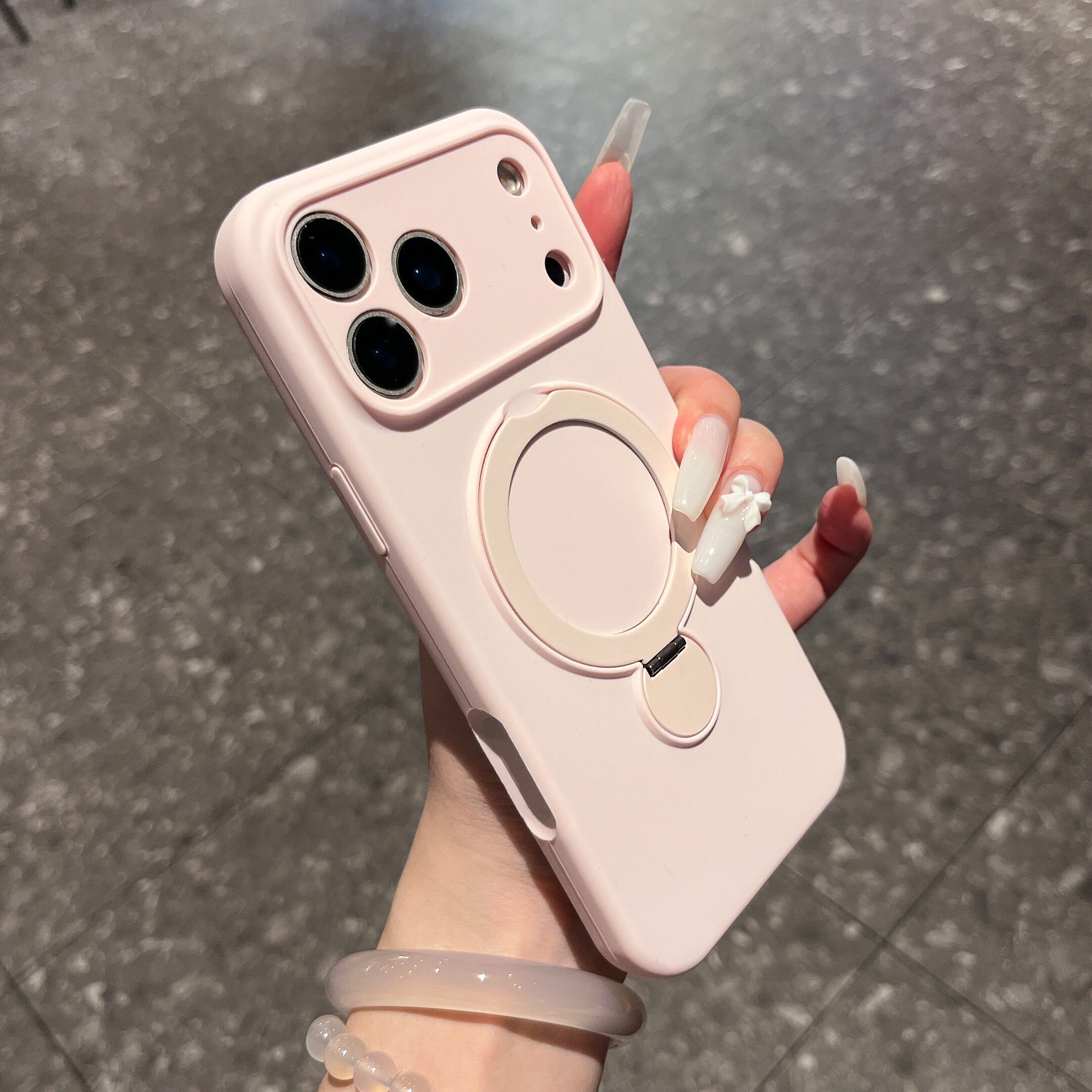 苹果iPhone液态硅胶简约支架式图片
