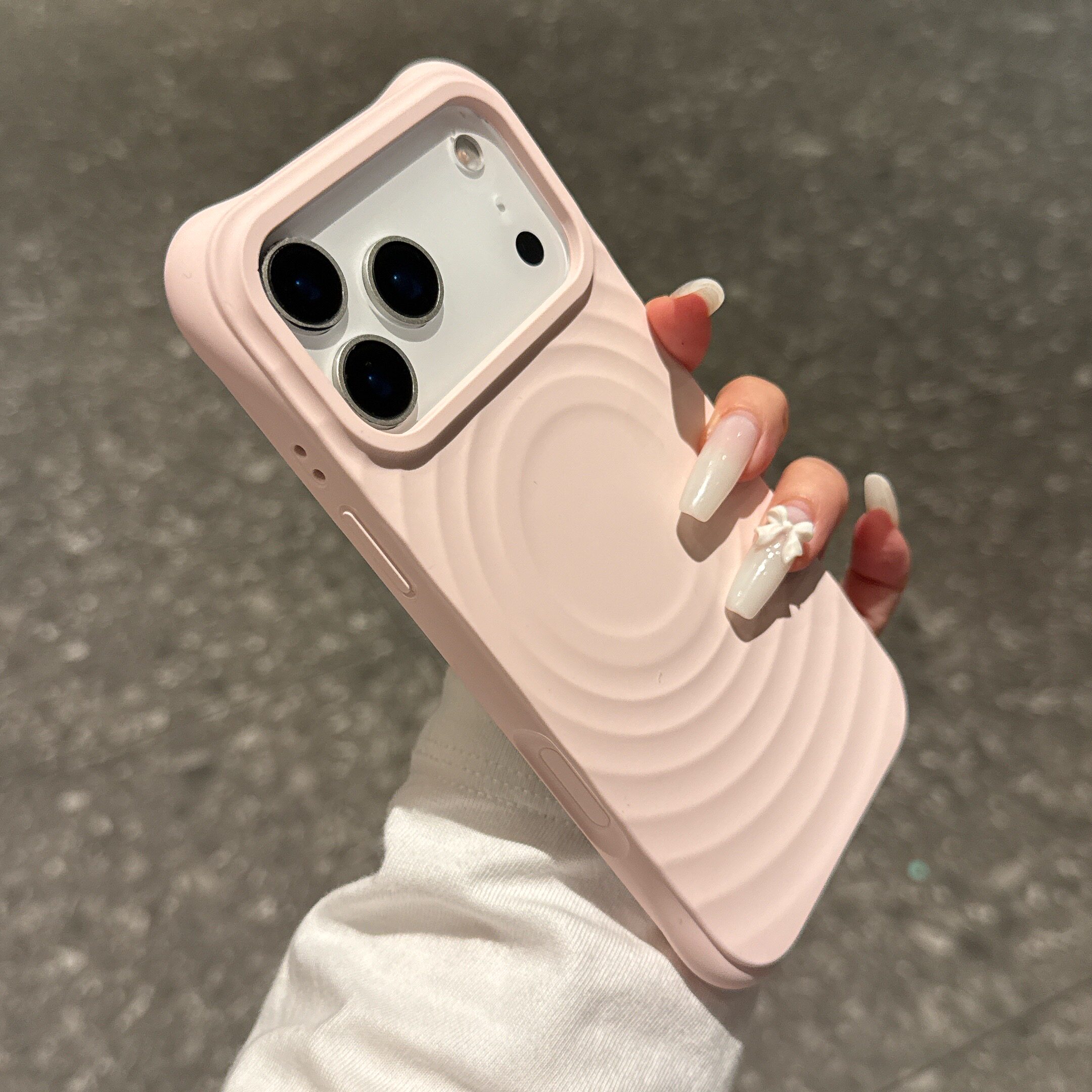 Magsafe磁吸波漾纹适用苹果17Promax手机壳iPhone16Promax液态硅胶15Pro马卡龙纯色高级14Pro情侣防摔保护套