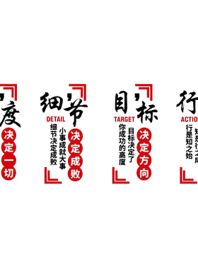学言励志立体墙贴亚克力