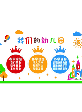 学言我们的幼儿园亚克力文化墙