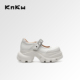 女鞋 knkw甜酷白色玛丽珍鞋 百搭甜酷小皮鞋 新厚底浅口单鞋 2026夏季