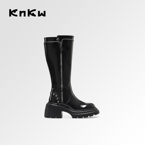 【舒畅同款】knkw骑士靴厚底长靴