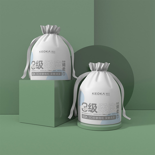 柯尤卡三级柔度植物纤维绵柔巾一次性洗脸巾女加厚单层60节加厚洗