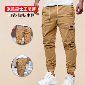 Men sports and leisure multi pocket work pants男多口袋工装裤