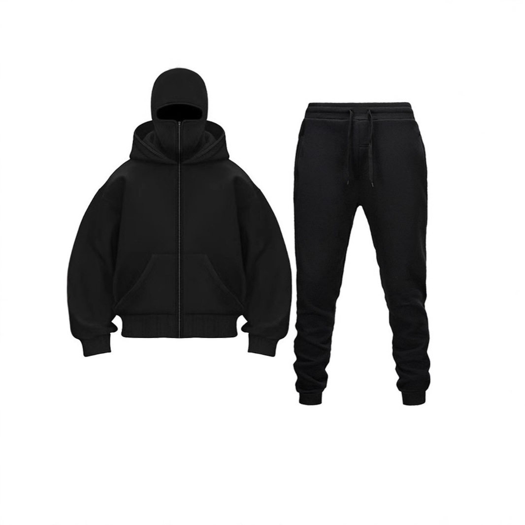 Double Hat Zipper Hoodie Couple Set双帽拉链连帽卫衣情侣套装