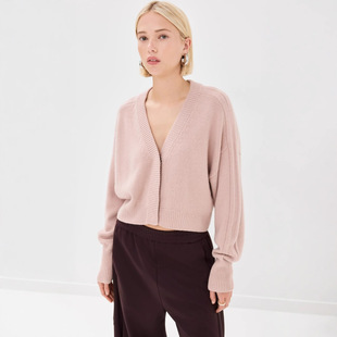 long sleeved cardigan Women sweater女开衫 neck knitted 毛衣