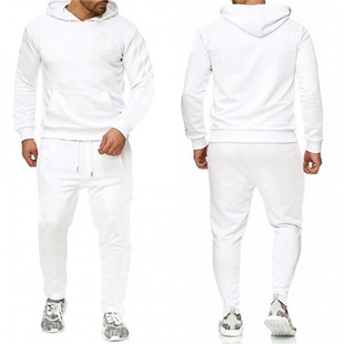 Men hooded sweatshirt+sweatpants set男套头连帽卫衣+卫裤套装