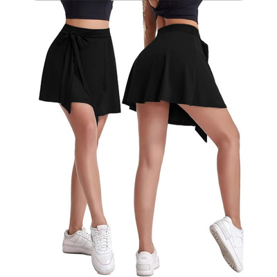 Women pleated sports short skirt yoga skirt pants运动短裙女