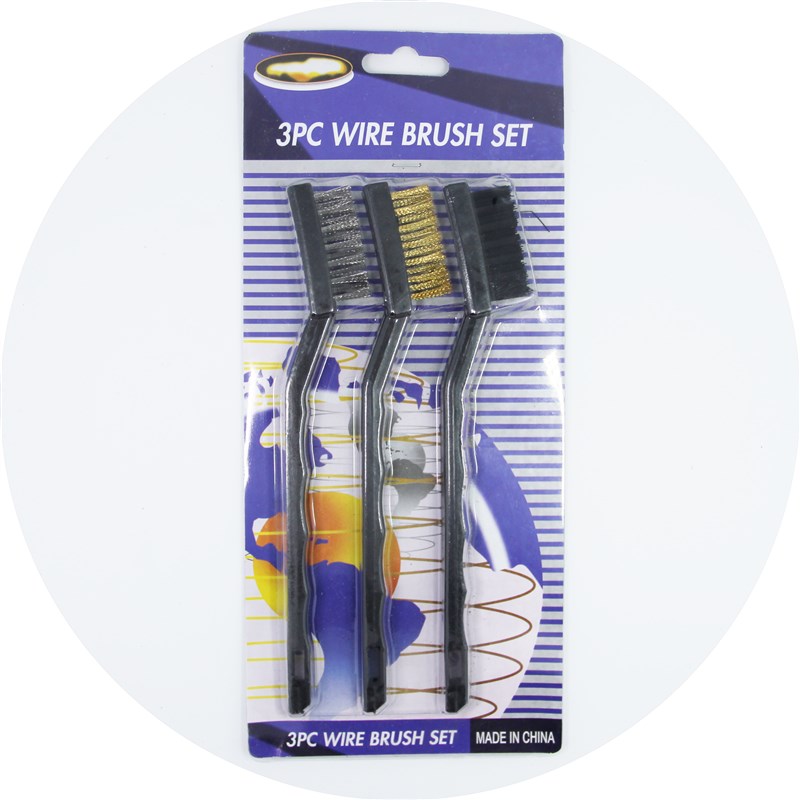 崖柏根雕木雕红木家具7寸  打磨抛光钢丝刷铜丝刷尼龙刷3件套