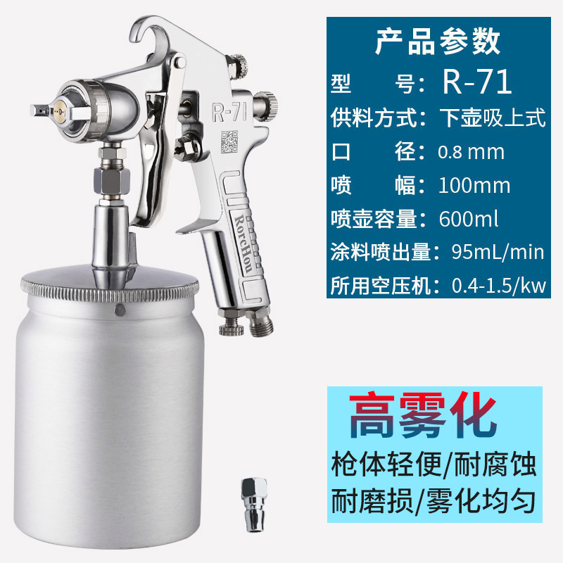 荣陈R-71面漆喷枪F-75喷枪喷漆汽车R-77油漆涂料PQ-2大口径喷漆枪