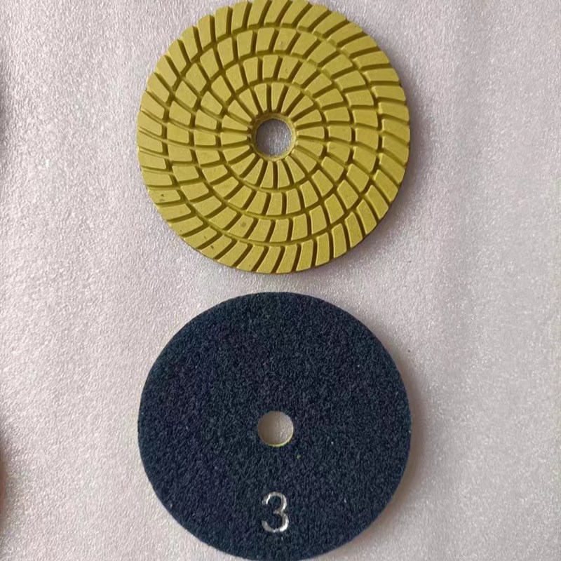 三步水磨片石材抛光片123号快速磨片大理石花岗岩4寸角磨机翻新片