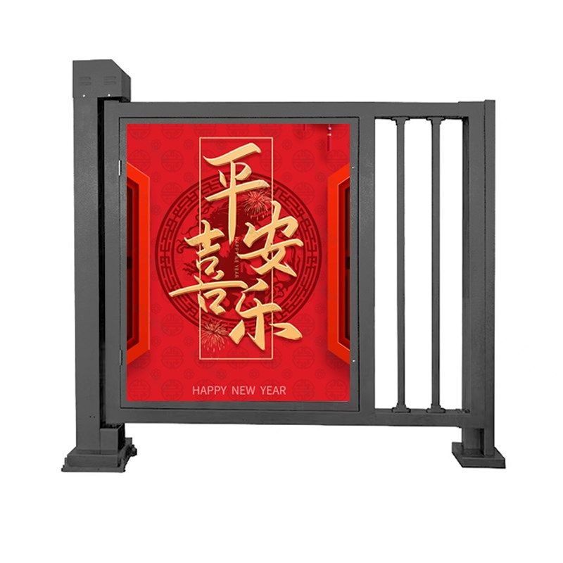 人行道电动广告门平推门小区人脸识别门禁系统刷卡自动开关栅栏门