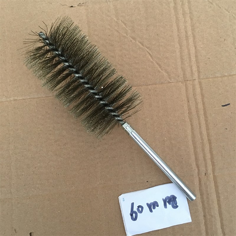 不锈钢丝管道刷加密圆形铜丝内孔清洗刷抛光打磨去毛刺除锈钢管刷