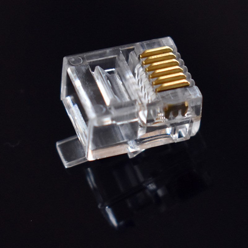 电话水晶头2芯4芯6P2C 6P4C/6C RJ11 12二芯四芯电话线接头