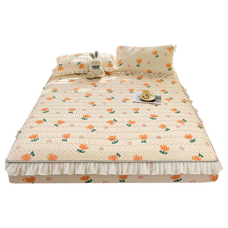 新款夏季乳胶凉席床笠款三件套可机水洗夏凉垫单人床垫空调冰丝软