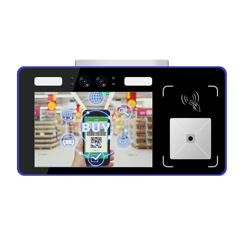 安卓智能彩屏食堂饭堂人脸识别扫码消费机刷脸IC卡支付刷卡一体机