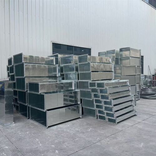 镀锌共板法兰风管白铁皮矩形通风管道工业除尘排烟管空调管新风管