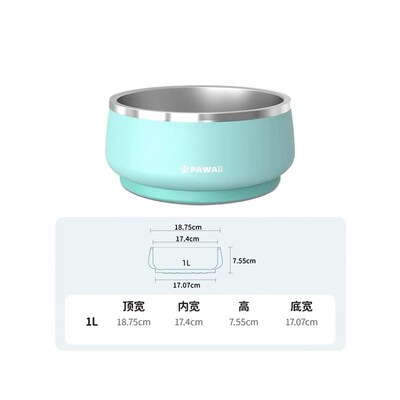 热销Pawaii怡爪狗碗狗食盆不锈钢狗碗宠物碗饭碗护颈大中小型犬喝