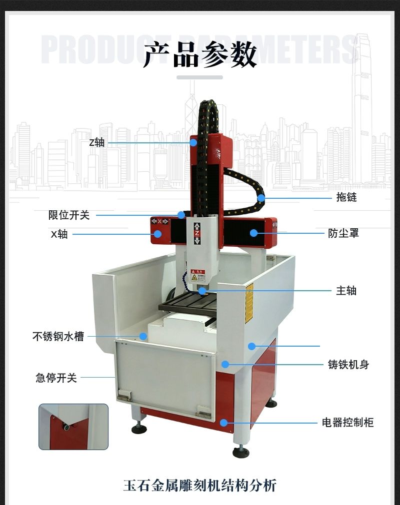 全自动cnc数控雕刻机6090小型玉石金属木材橄榄核工艺品4040精雕