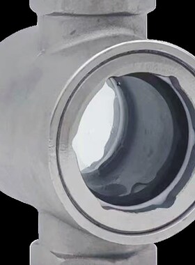 304不锈钢内螺纹直通视镜SG-ZT11-02管道玻璃透视窗油流指示器4分