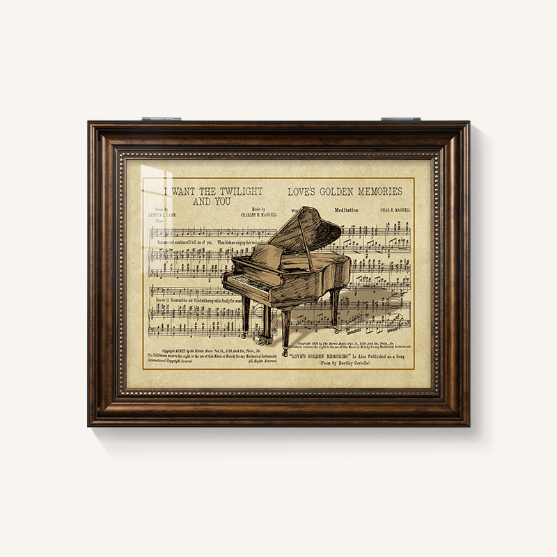 美式复古音乐液压电表箱装饰画遮挡多媒体箱电闸箱空开箱配电箱