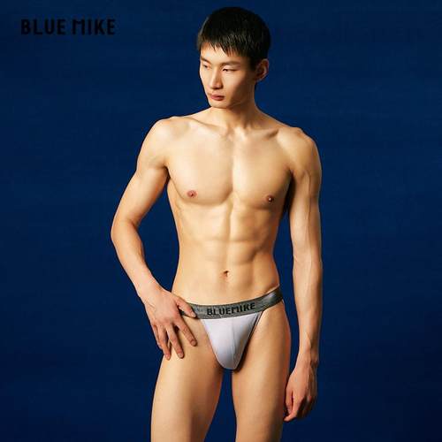 蓝内男士禁欲系纯棉高叉三角裤
