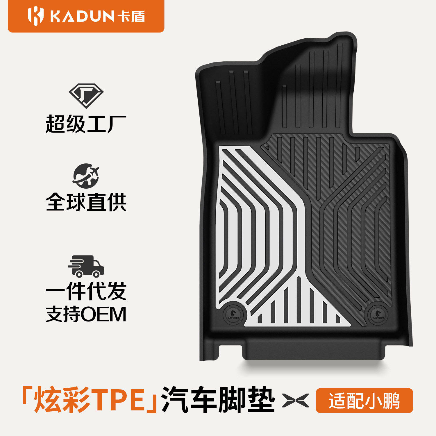 适用于小鹏2026款P7 P7+ G9 G7 G6 M03 GX专用炫彩TPE汽车脚垫图片