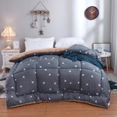 Super Blanket Warm Comforter Winter Quilt Flannel Duvet beds