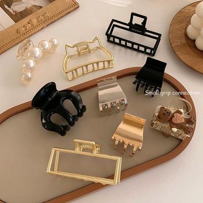 Simple ponytail hairpin bath plate hair grab clip Headwear