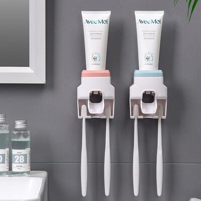 Automatic Toothpaste Dispenser Dust Proof Toothbrush Holder