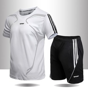 suit 2pcs men set clothes wear fitness gym sport man summer