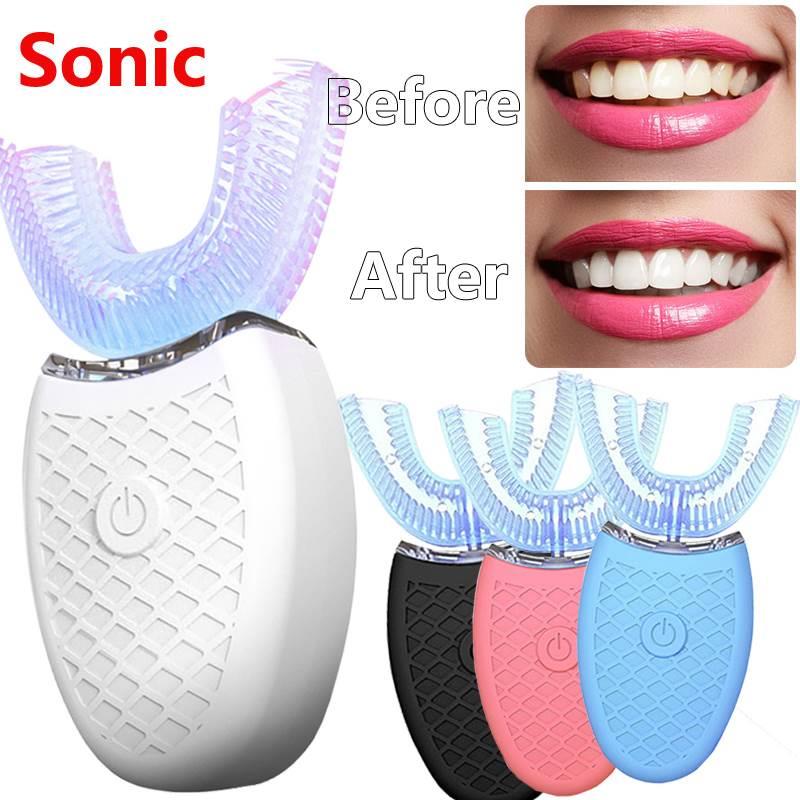 Adult Sonic Electric Toothbrush U Shaped 60 Degrees