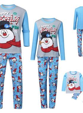 Christmas pajamas family set Xmas snowman Adult child pyjama