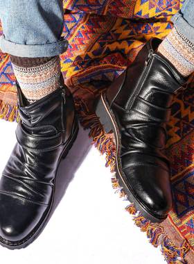 Men Shoes Autumn Winter Military Boots Plus Size大码工装男靴