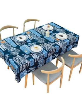 餐桌布 Tablecloth printed cotton linen table cloth rectangle