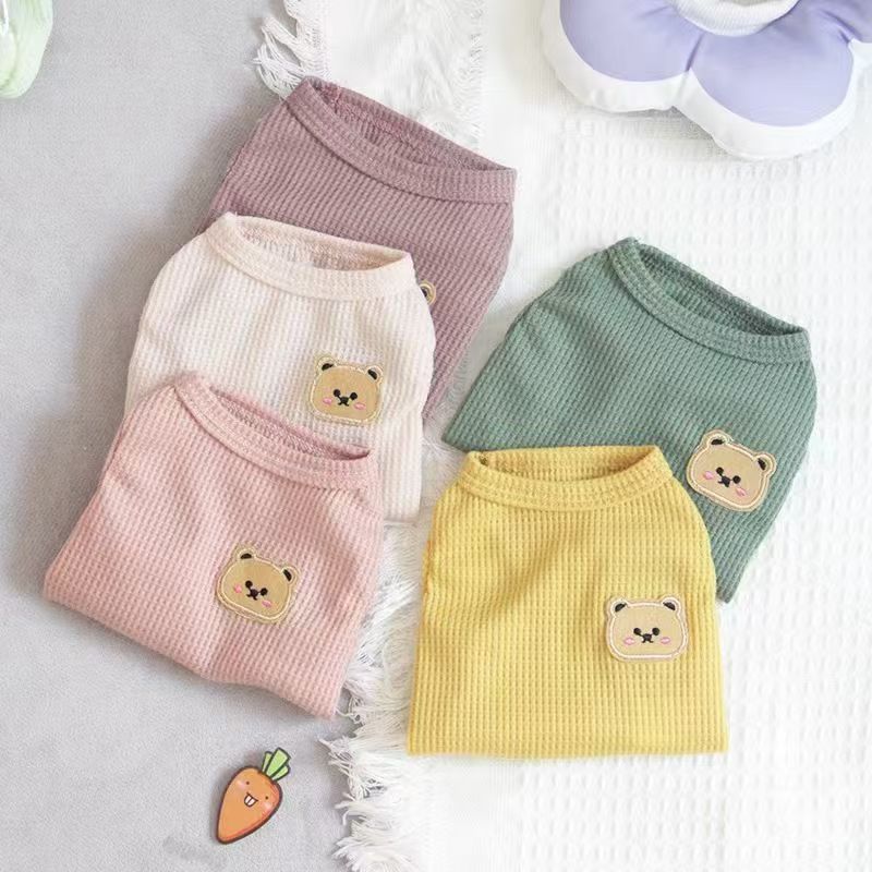 猫咪衣服薄款华夫格背心幼猫春季夏季夏天衣服宠物服装小型犬泰迪