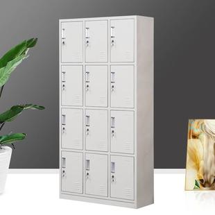 加厚12门钢制储物柜多格子员工车间带锁碗柜套色更衣柜鞋柜铁皮柜