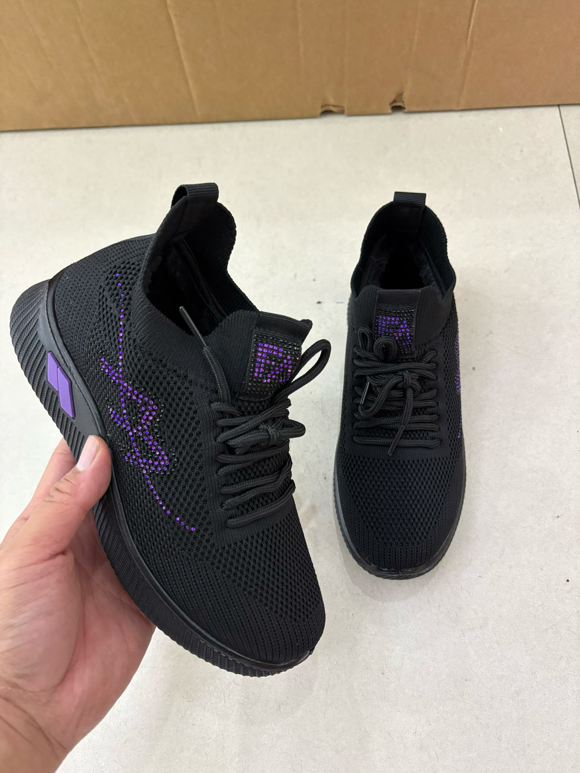 步源祥老北京布鞋2025冬飞织袜子囗加绒运动休闲鞋防滑耐磨健步鞋