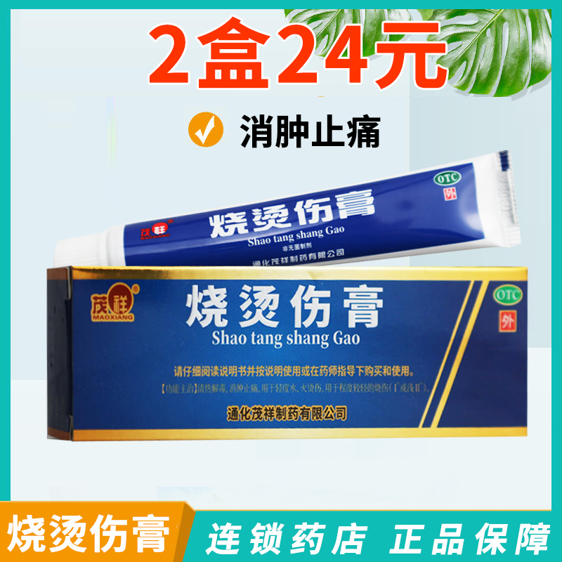 茂祥烧烫伤膏10g*1支/盒清热解毒消肿止痛轻度水火烫伤