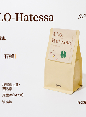 风气咖啡 浅烘手冲 ALO-Hatessa埃塞俄比亚74158日晒咖啡豆200g