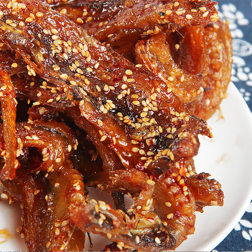 .炭烤香辣鱼干马步鱼甜辣500g山东特产小吃网红办公室海味即食零